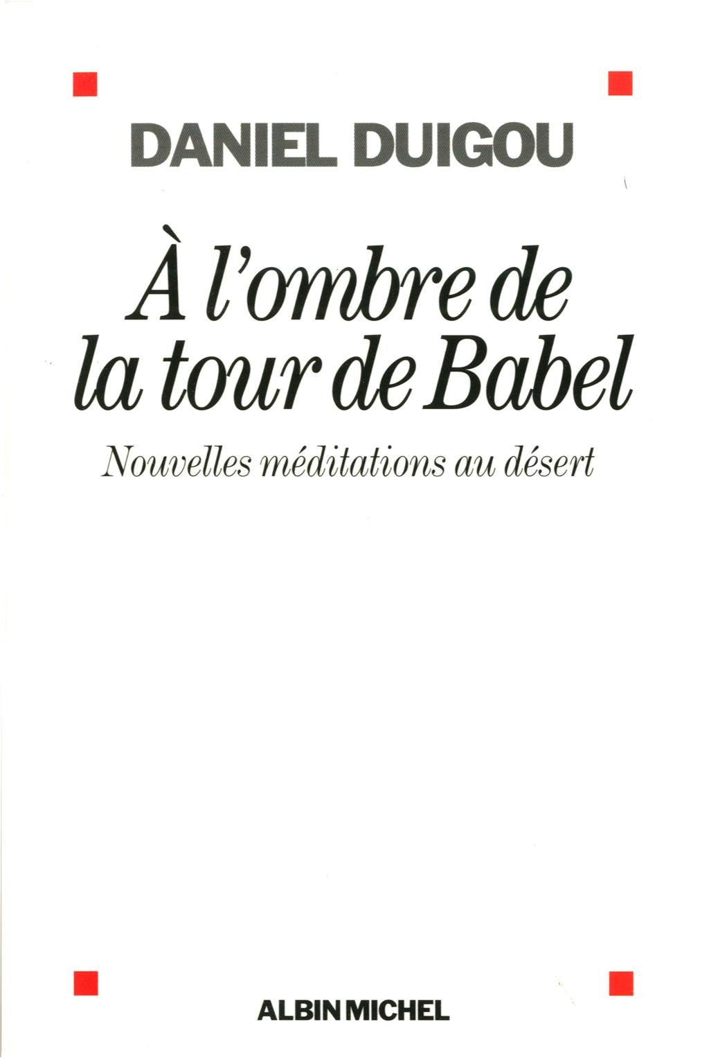 A l'ombre de la tour de Babel: Nouvelles méditations au désert book