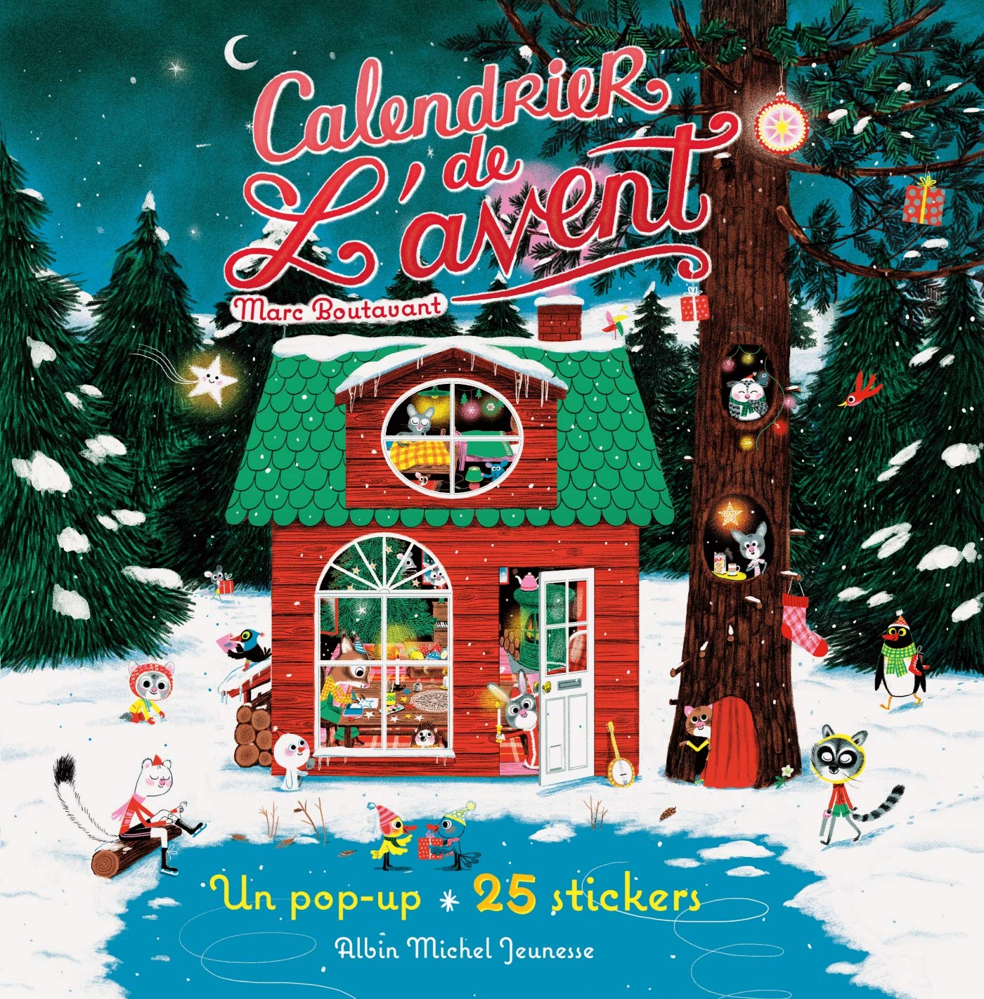 Calendrier de l'avent: Un pop-up et 25 stickers book