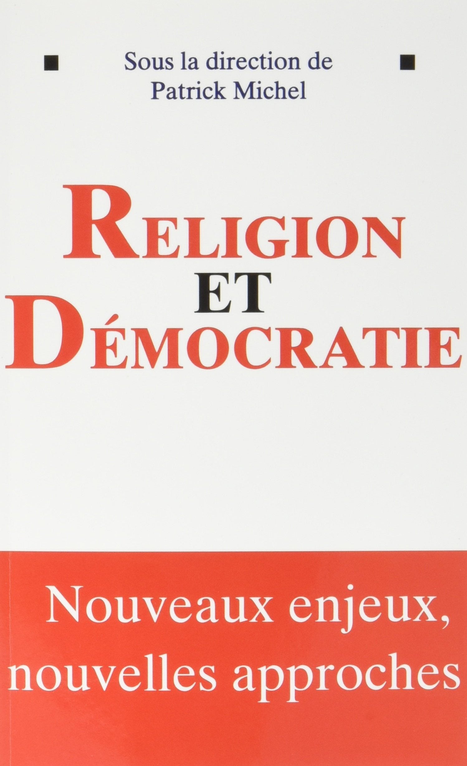 Religion et démocratie: sous la direction de Patrick Michel book