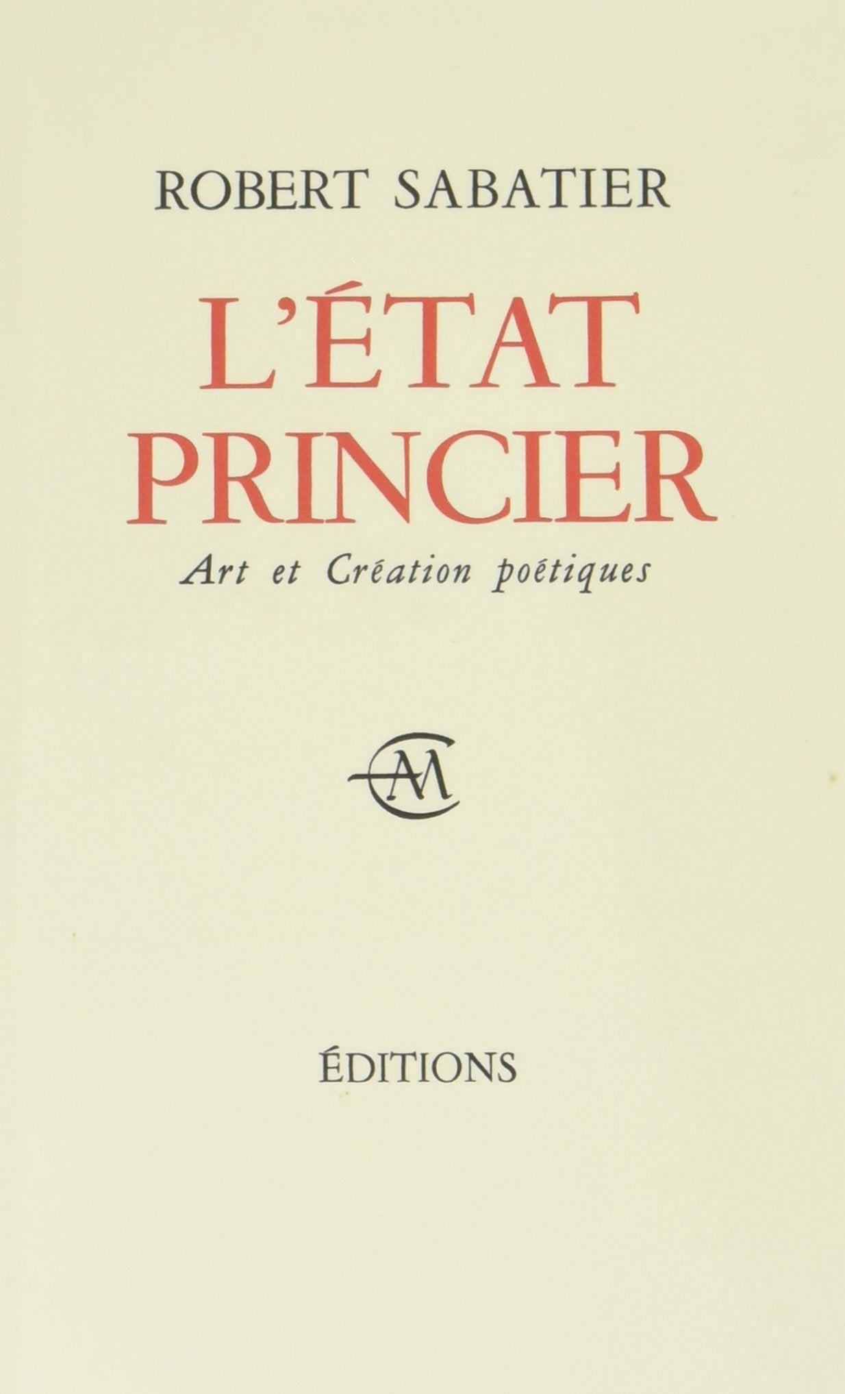 L'État princier: Art et création poétique book