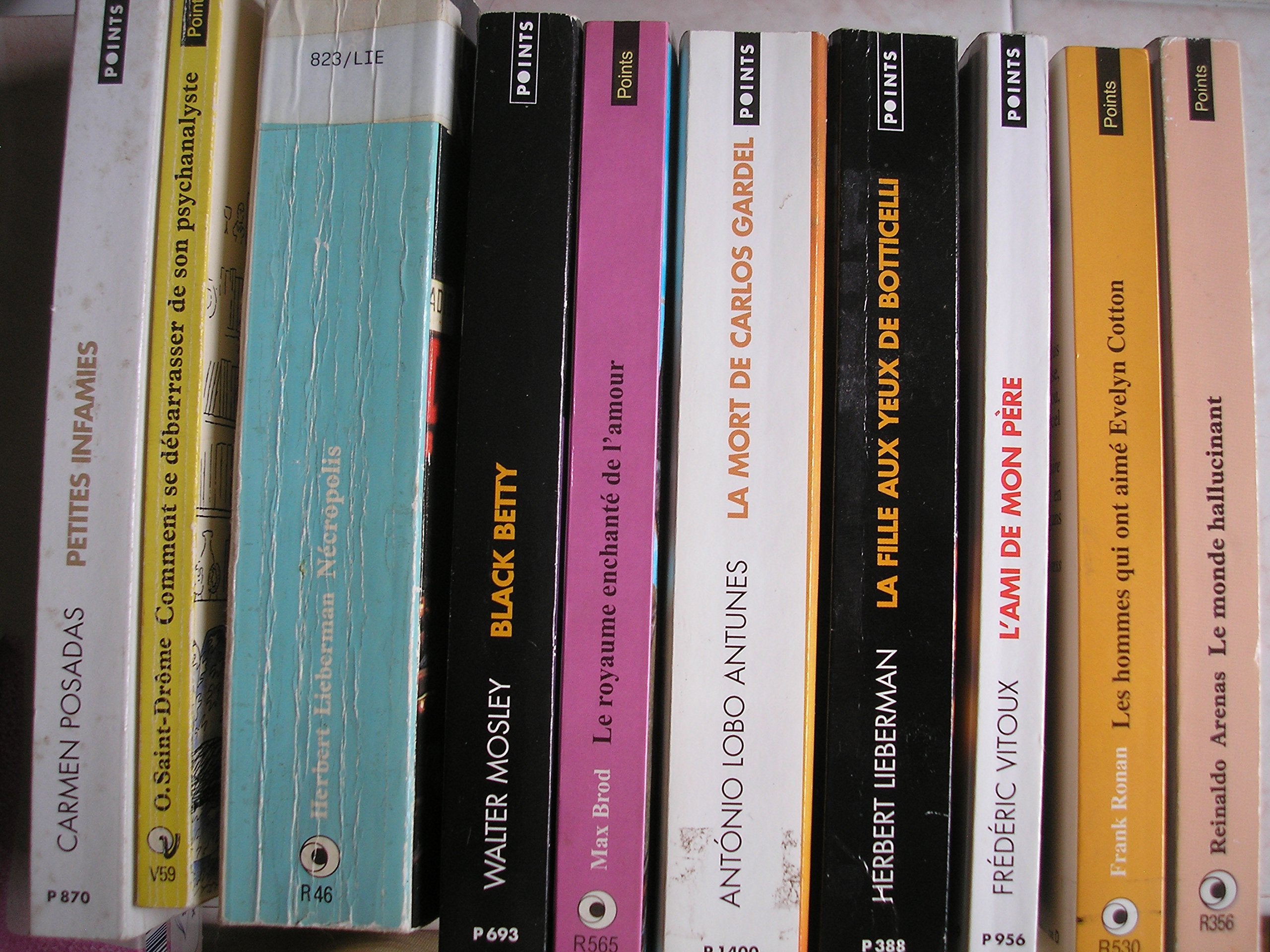 lot 10 livres points : les hommes qui ont aimé evelyn cotton - nécropolis - comment se débarrasser de son psychanalyste - petites infamies - l'ami de mon pere - le monde hallucinant - la fille aux yeux de botticelli - la mort de carlos gardel - le roya... book