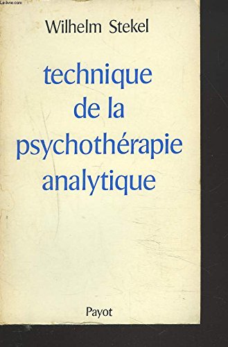 Product Image: TECHNIQUE DE LA PSYCHOTHERAPIE ANALYTIQUE