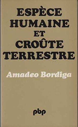 Espèce humaine et croûte terrestre book