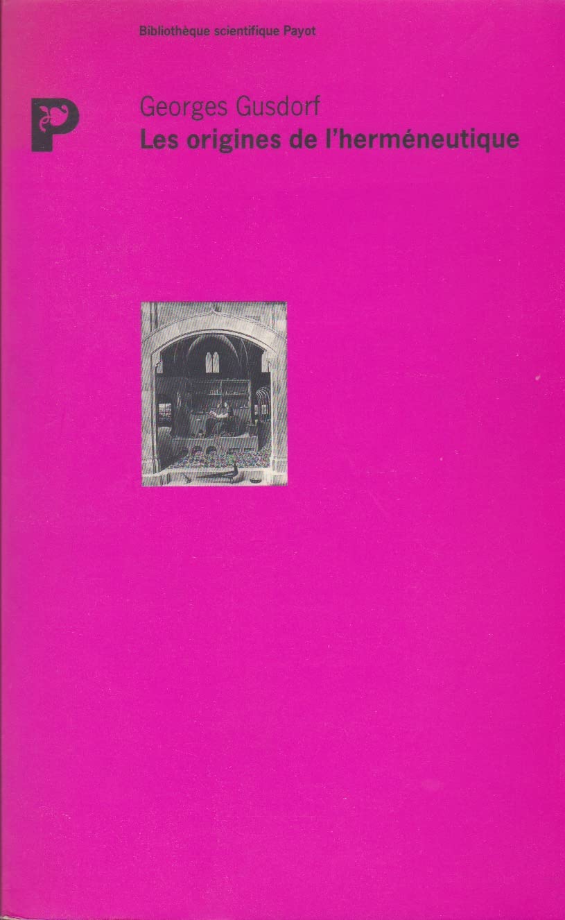 Les Origines de l'herméneutique book