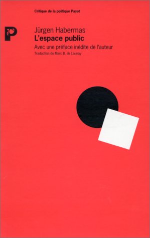 L'espace public : archéologie de la publicité comme dimension constitutive de la société bourgeoise Philosophy