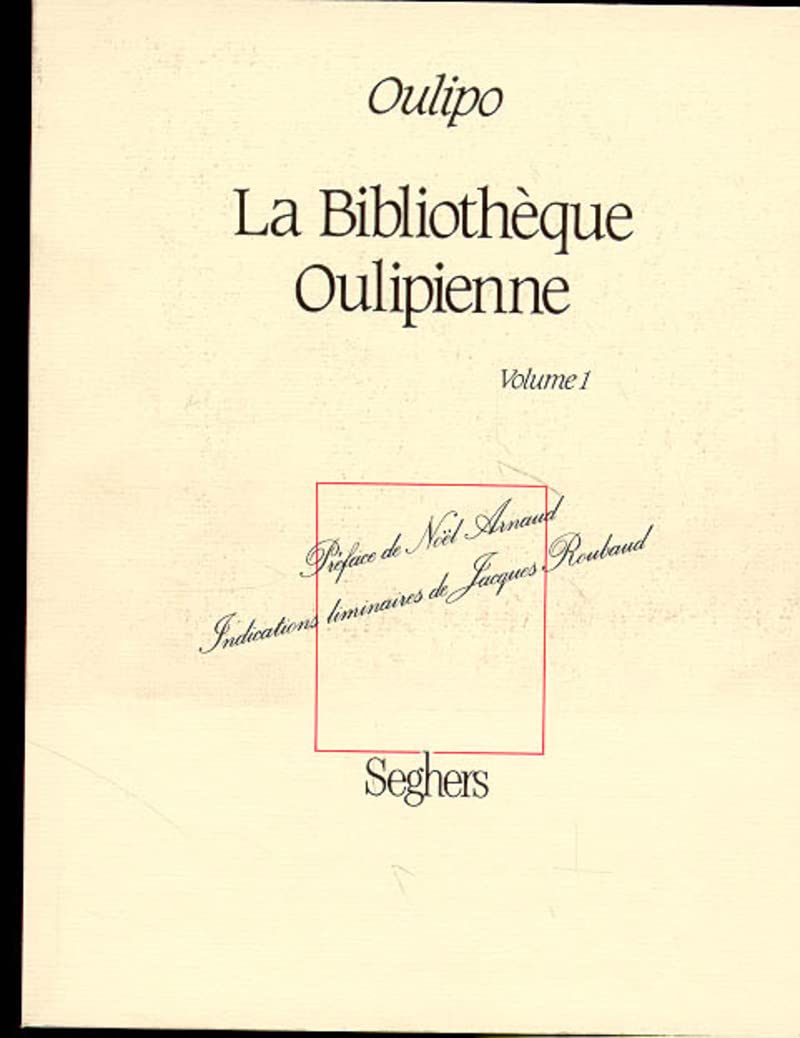 Bibliotheque Oulipienne - T1 (01) book
