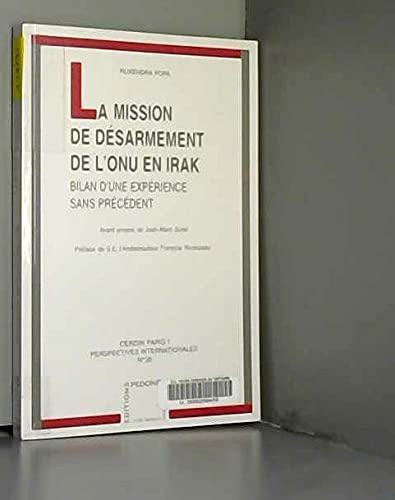 La mission de désarmement de l'ONU en Irak book