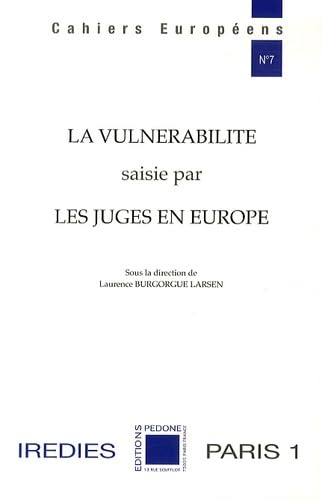 La vulnérabilité saisie par les juges en Europe book