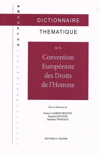 Dictionnaire thématique de la Convention européenne des droits de l'homme book
