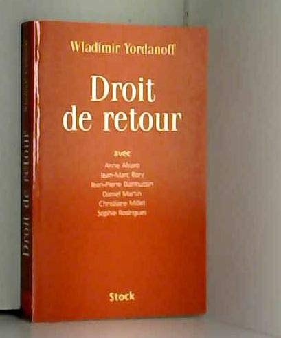 Droit de retour, ou, La Part de l'ange book