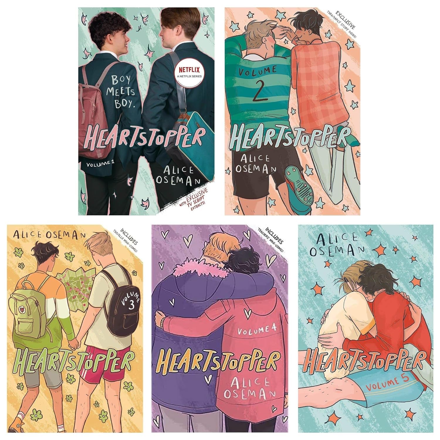 Hodder UK Ltd Heartstopper-Reihe von Alice Oseman, 5-Bücher-Sammelset (Bände 1–5) Books