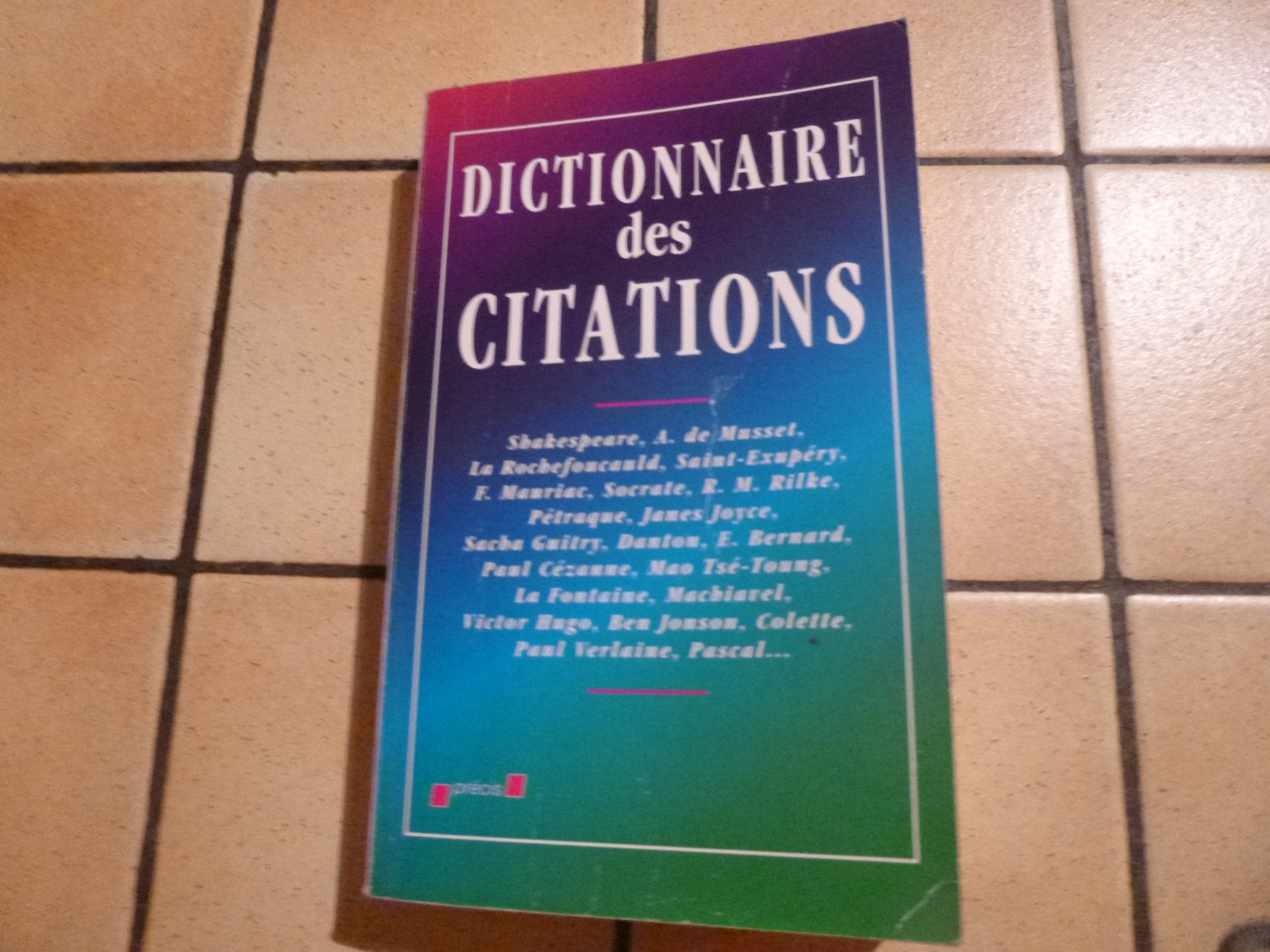 Product Image: Dictionnaire des citations