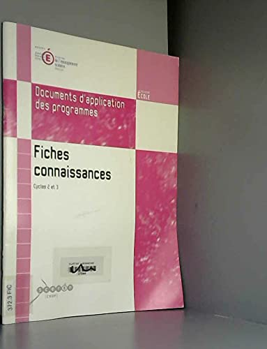 Fiches connaissances.: Cycles 2 et 3 Books