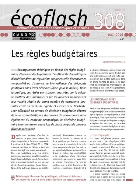 Ecoflash N 308 Mai 2016 les Regles Budgetaires book