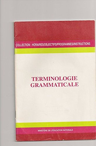 Terminologie grammaticale book
