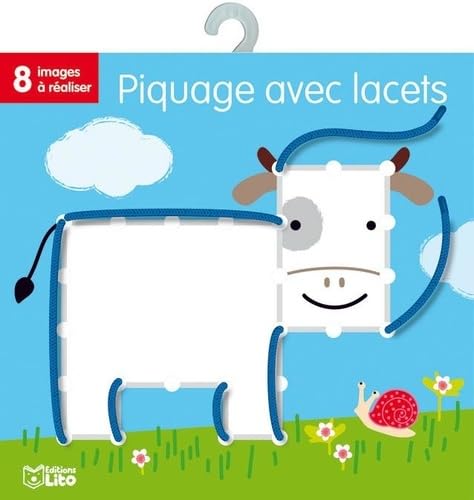 Piquage avec Lacets la Vache - Dès 3 ans: 8 images à réaliser Books
