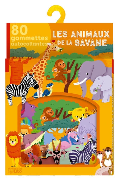 Les animaux de la savane : 80 gommettes autocollantes Books