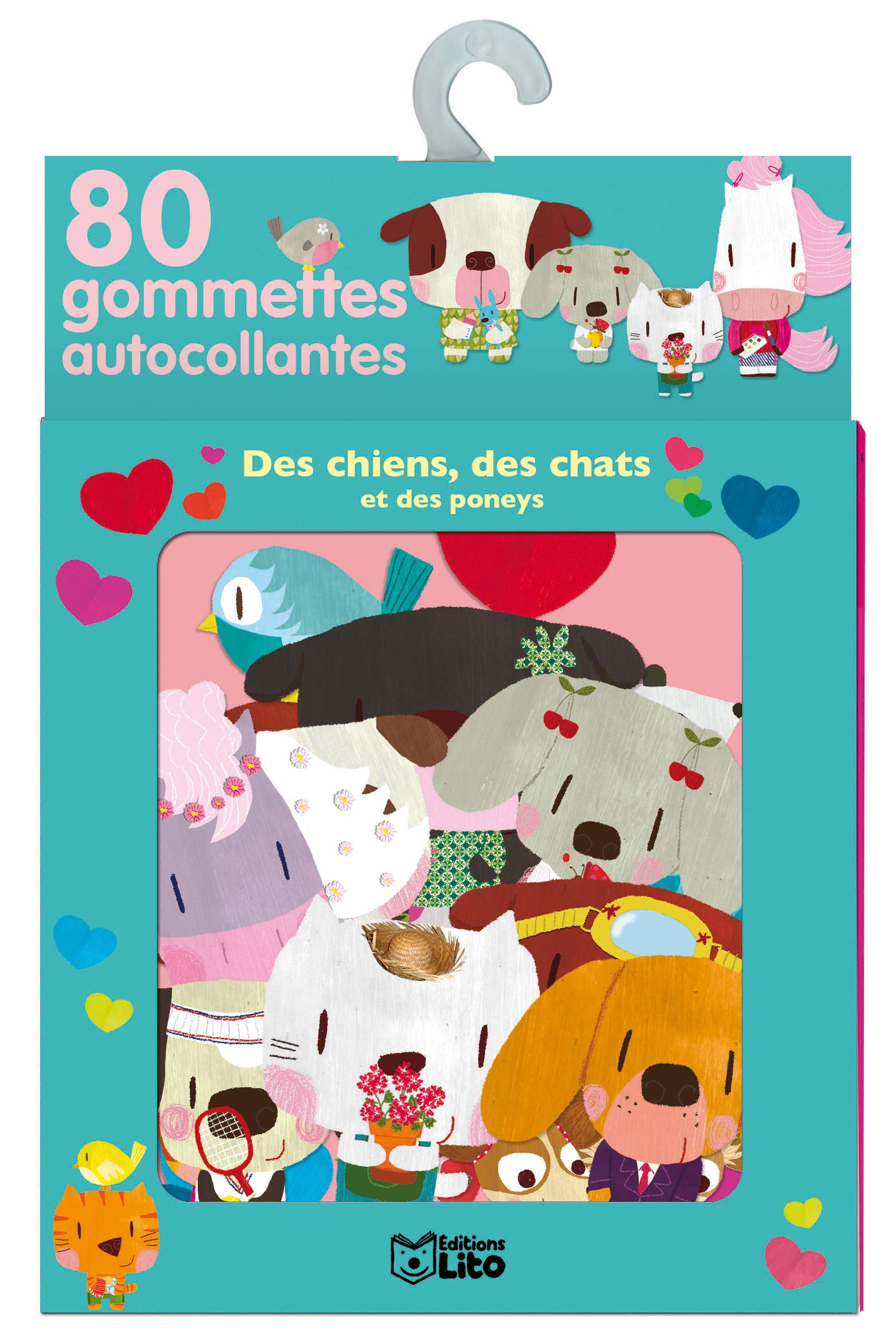 Ma boite a gommettes : des chiens, des chats et des poneys book