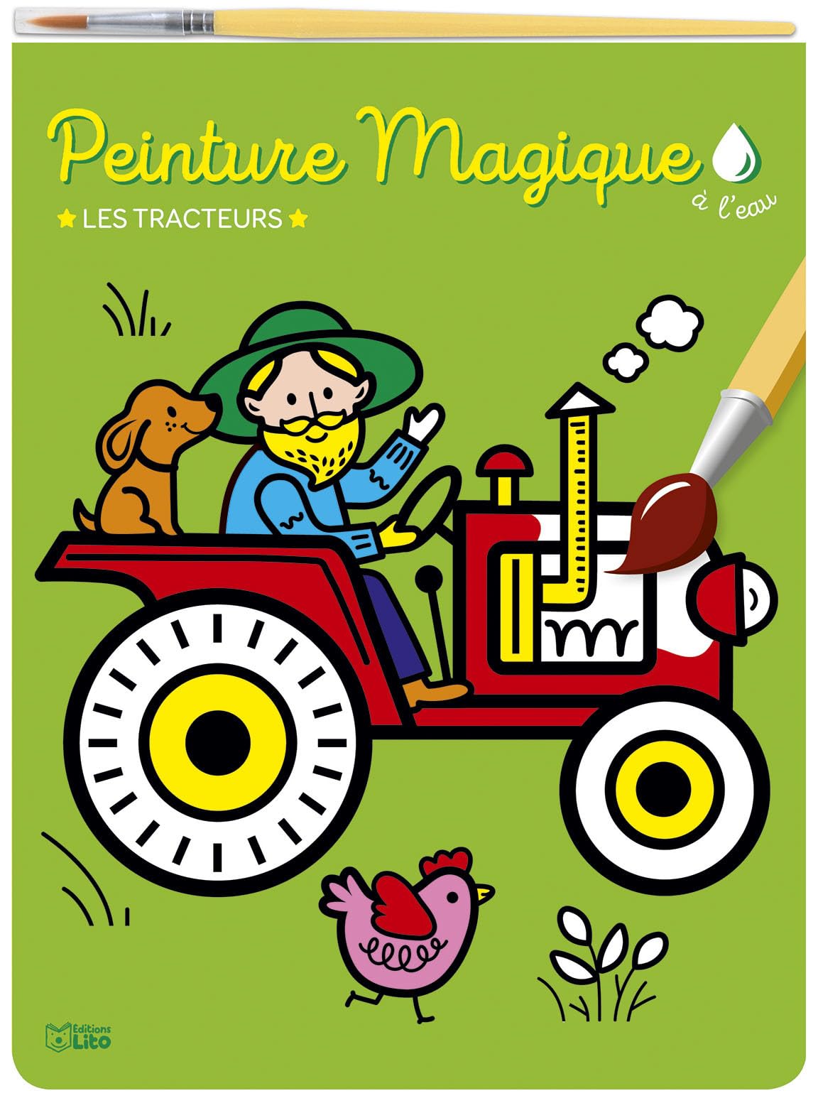 Peinture magique à l'eau - Les tracteurs book