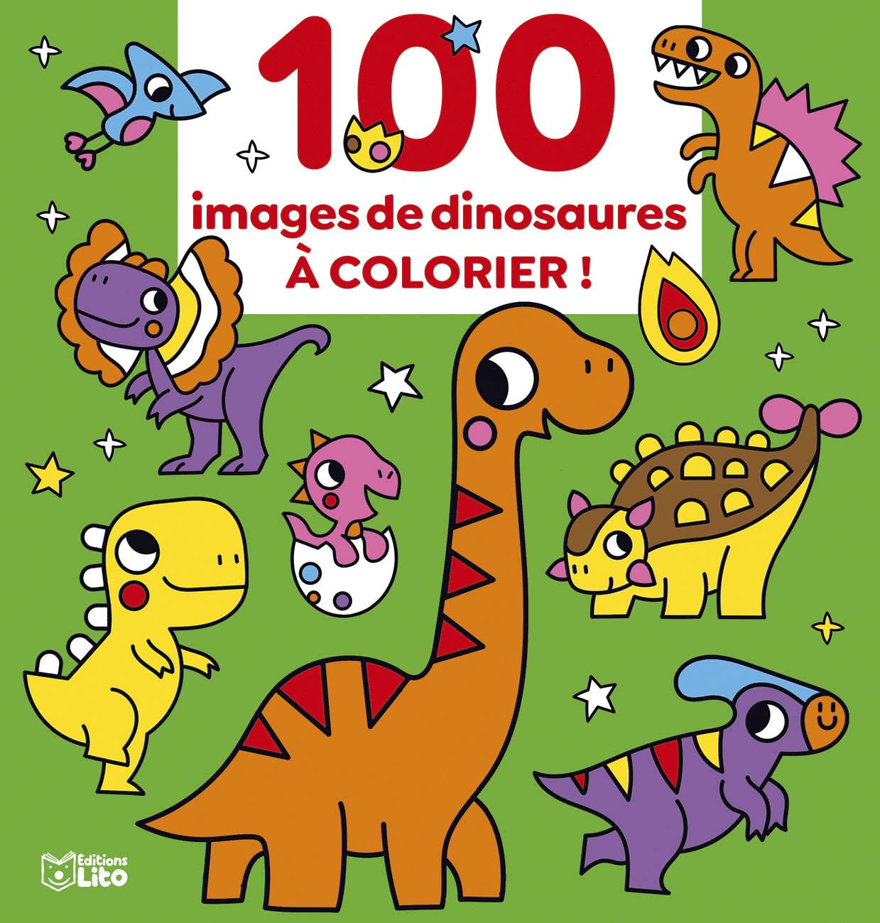 100 images à colorier -Les dinosaures - Dès 3 ans Books