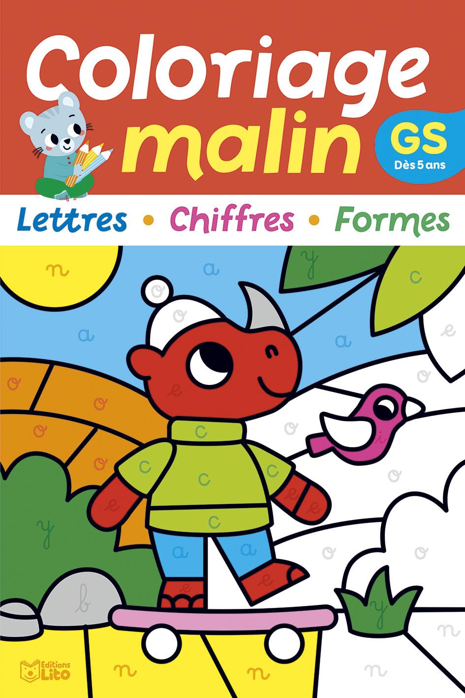 Mon coloriage malin - GS - lettres, chiffres, formes - Dès 5 ans book