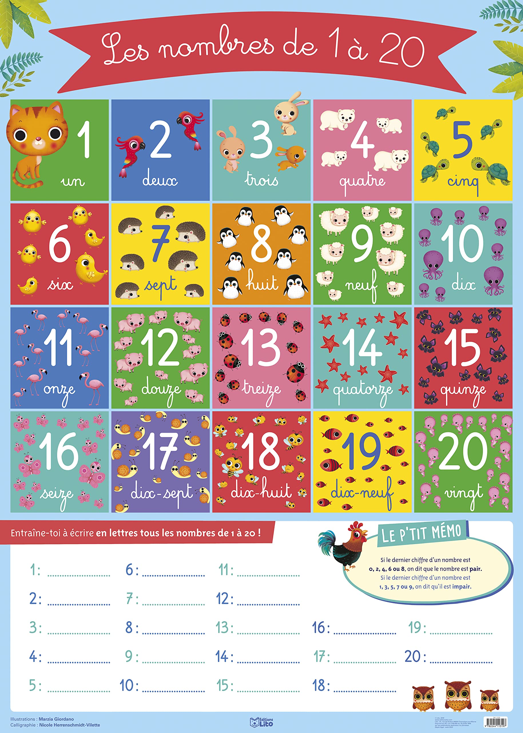 Mes Posters d'école - Les nombres de 1 a 20 - Dès 4 ans book