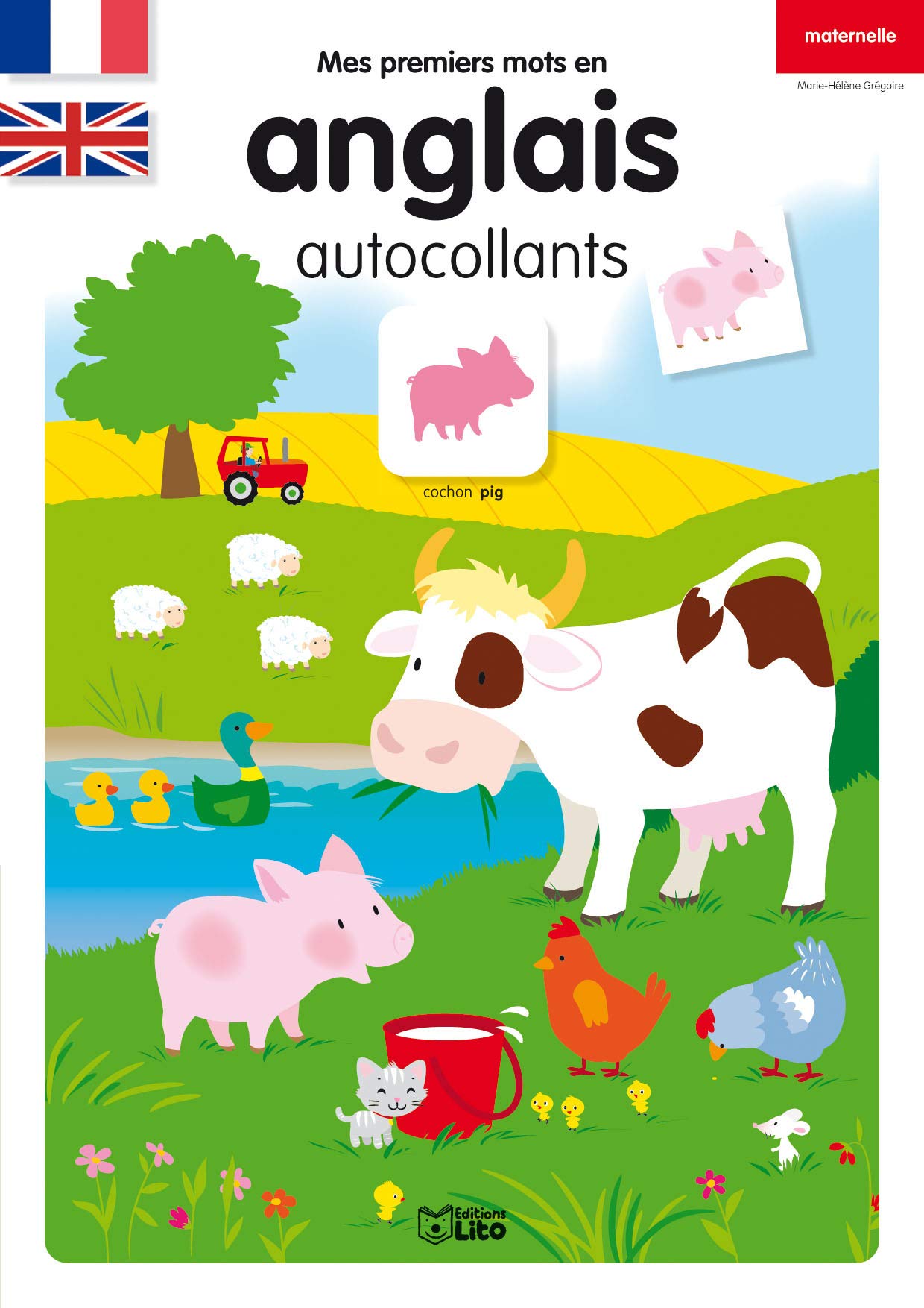 Mes Premiers Mots en Anglais-Autocollants : la Vache - De 3 à 5 ans Leisure & Fun