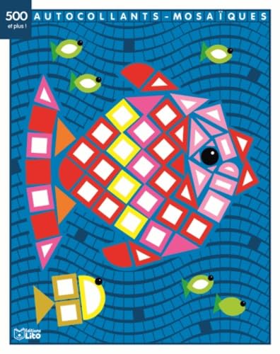 Mes petits tableaux en autocollants mosaïques brillants - le poisson - de 3 à 5 ans book