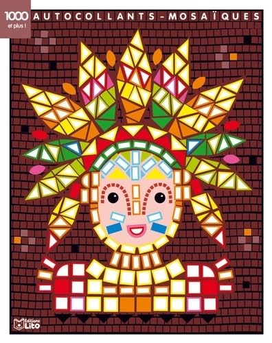 Mes petits tableaux en autocollants mosaïques brillants - l'indien - de 3 à 5 ans book