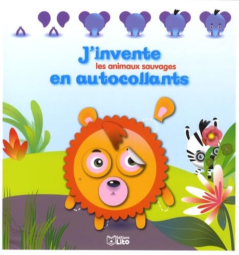J'invente les animaux sauvages en autocollants book