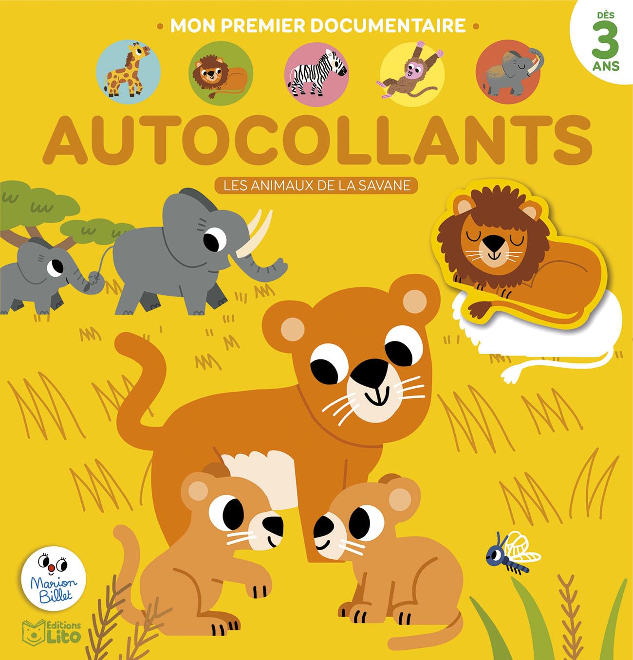 Les animaux de la savane (Mon premier documentaire en autocollants) Children's books