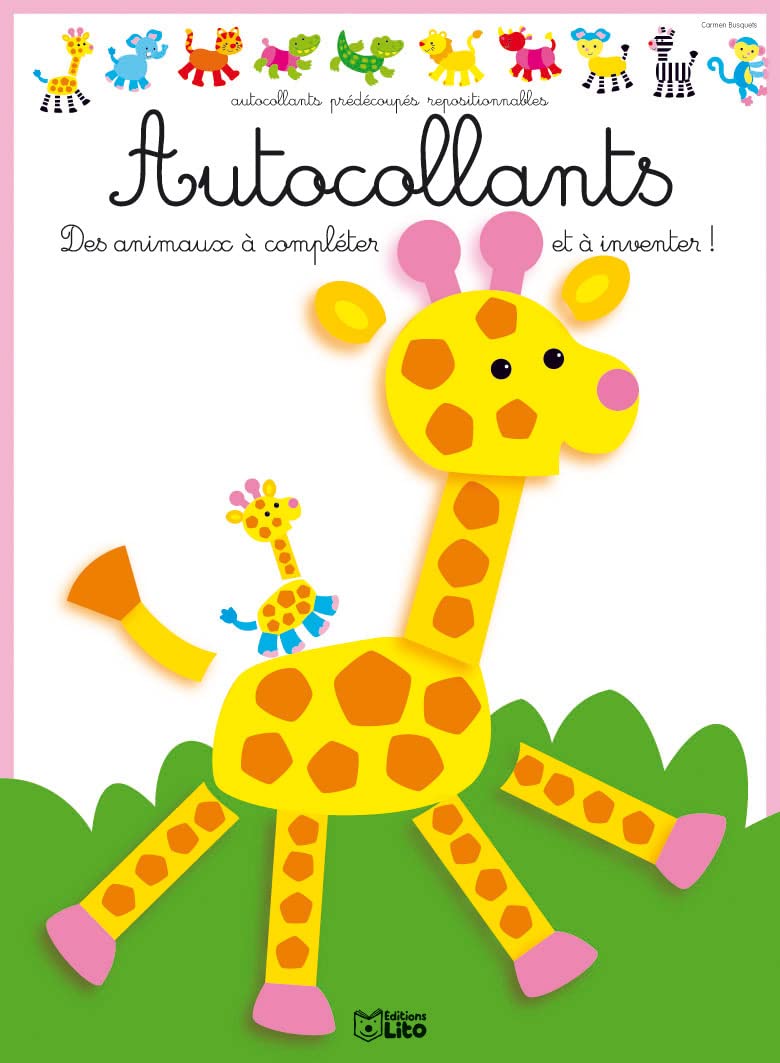 Autocollants des Animaux à compléter et à inventer : Petite Girafe - Dès 3 ans book