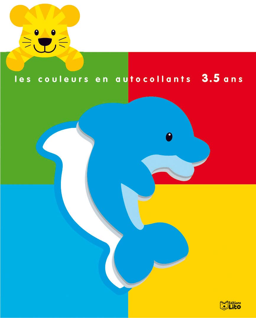 Les couleurs en autocollants 3-5 ans : Le singe rouge et la poule jaune book