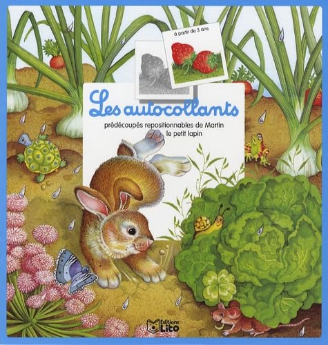 Les autocollants prédécoupés repositionnables de Martin le petit lapin book