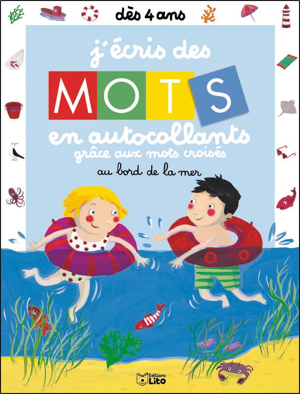 J'écris des mots en autocollants grâce aux mots croisés a la campagne book