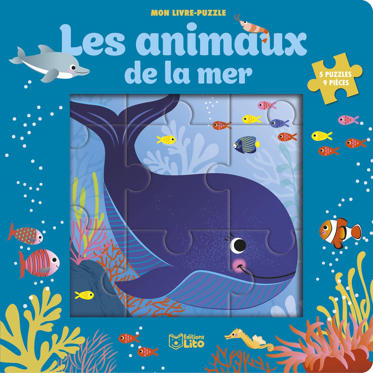 Mon liivre puzzle 9 pièces - Les animaux de la mer - Dès 2 ans book