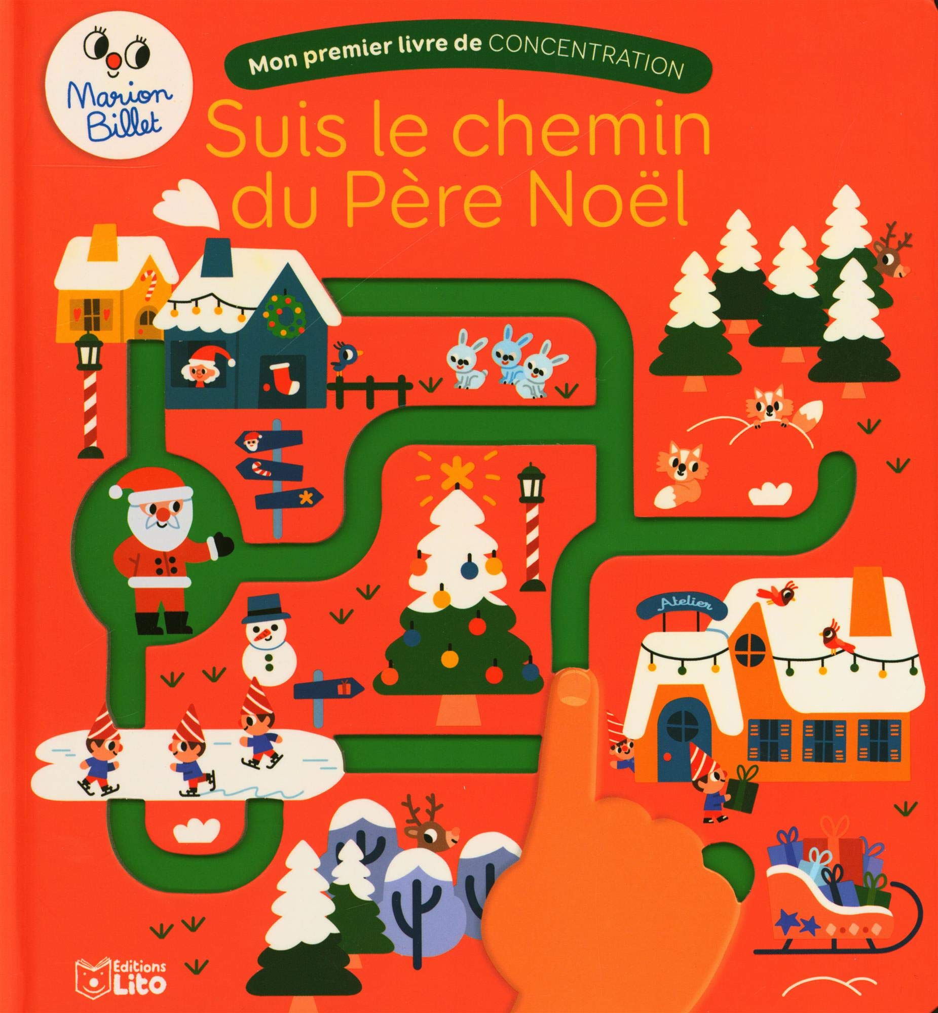 Mon premier livre de concentration: Suis avec ton doigt le chemin du Père Noël- Dès 2 ans book