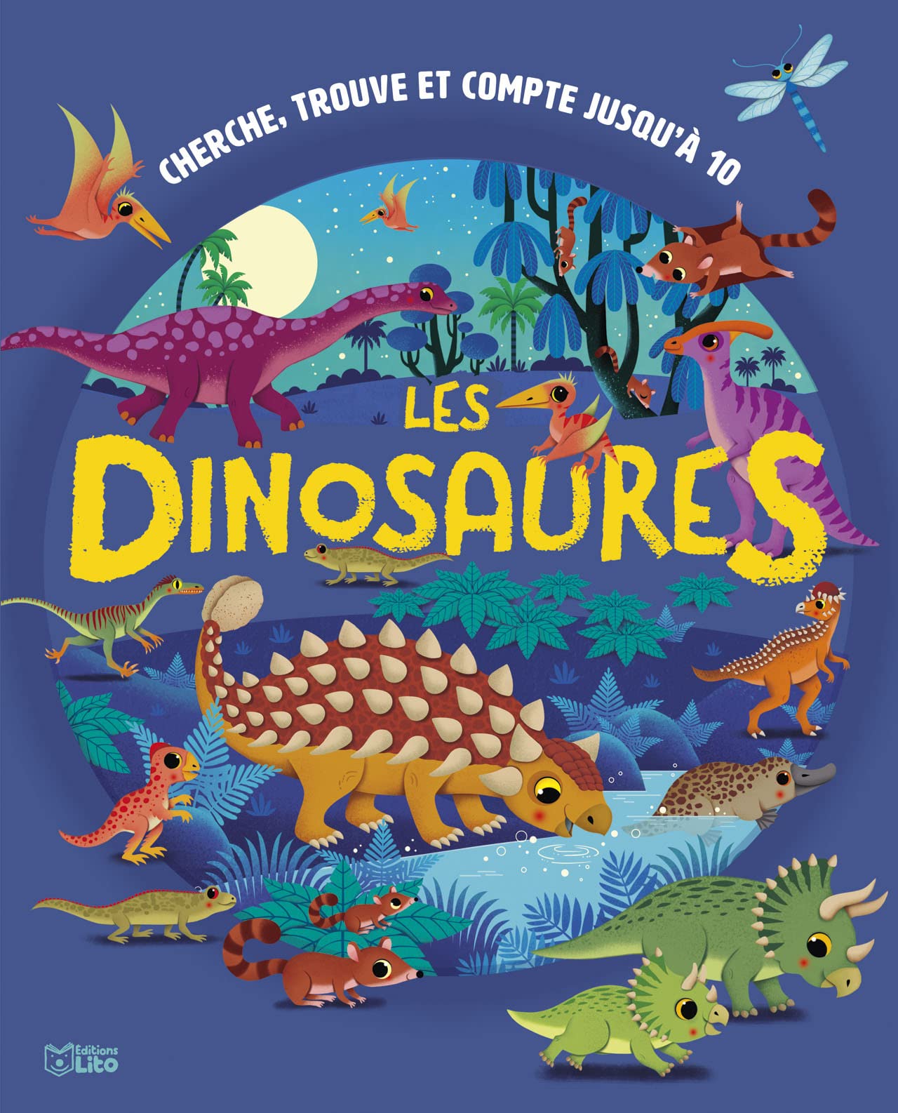 Cherche trouve et compte jusqu'à 10 - Les dinosaures -Dès 4 ans book