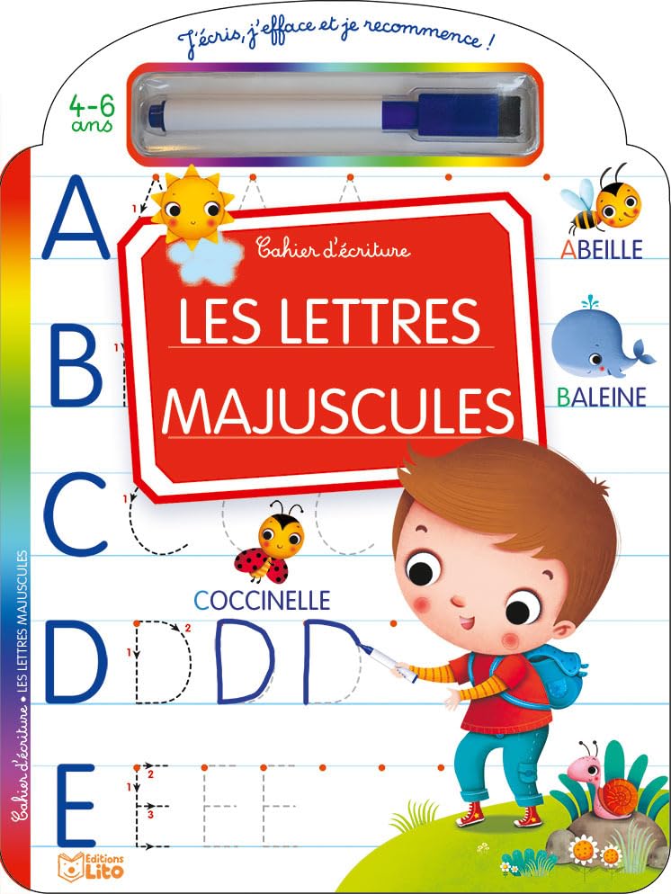 J'écris, j'efface et je recommence: Les lettres majuscules - Dès 4 ans book