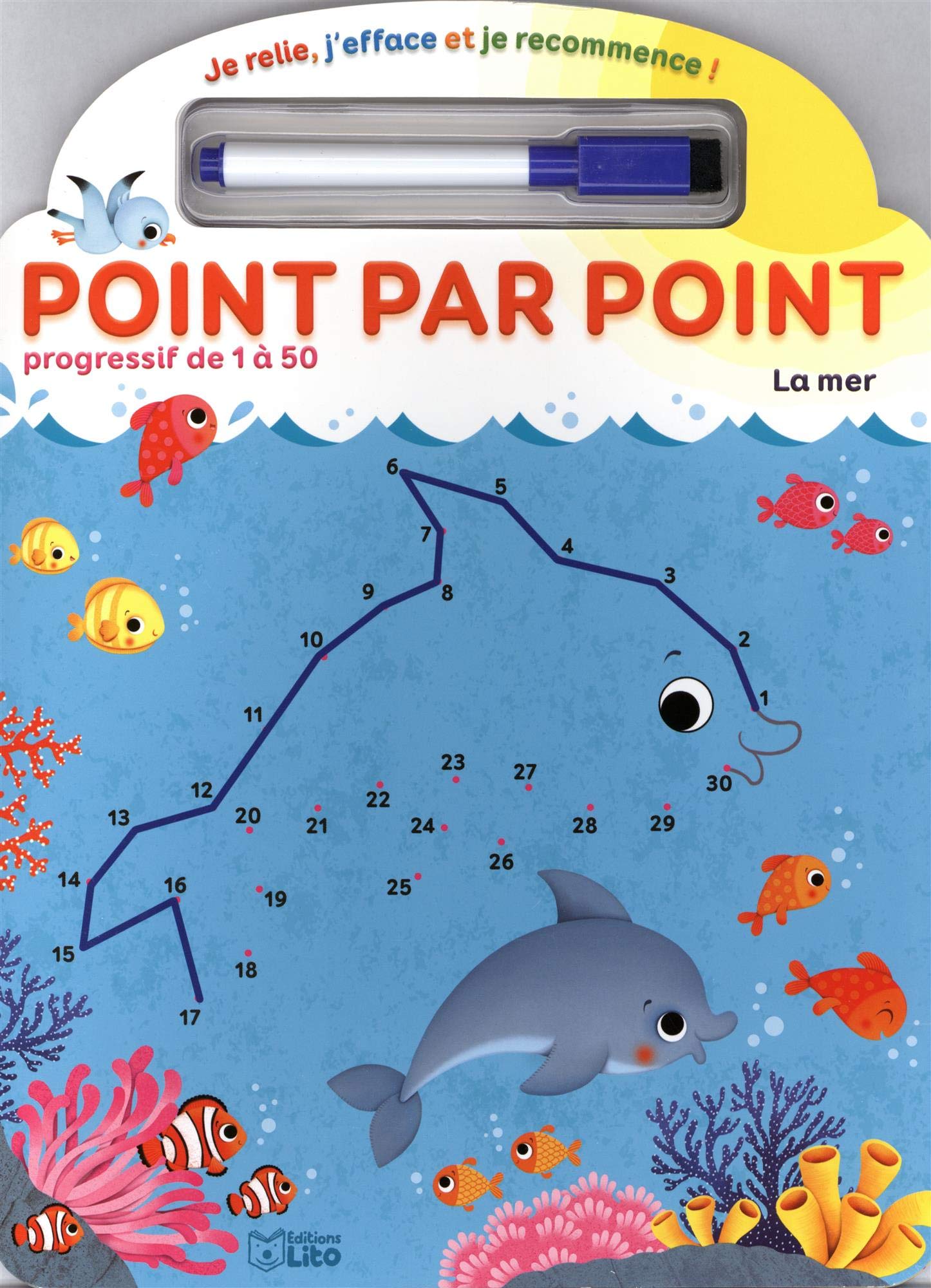 Je relie, j'efface et je recommence !: La mer - De 4 à 7 ans book