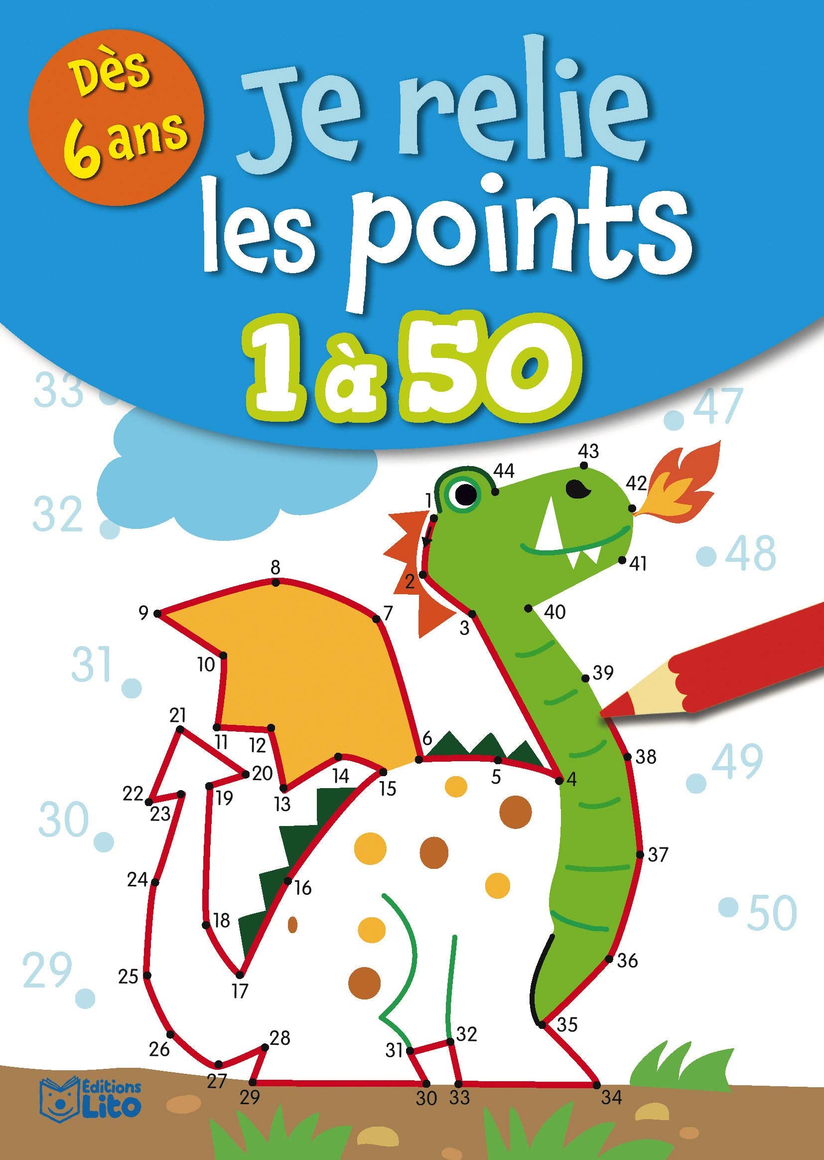 Je relie les points de 1 à 50 - Dès 6 ans book