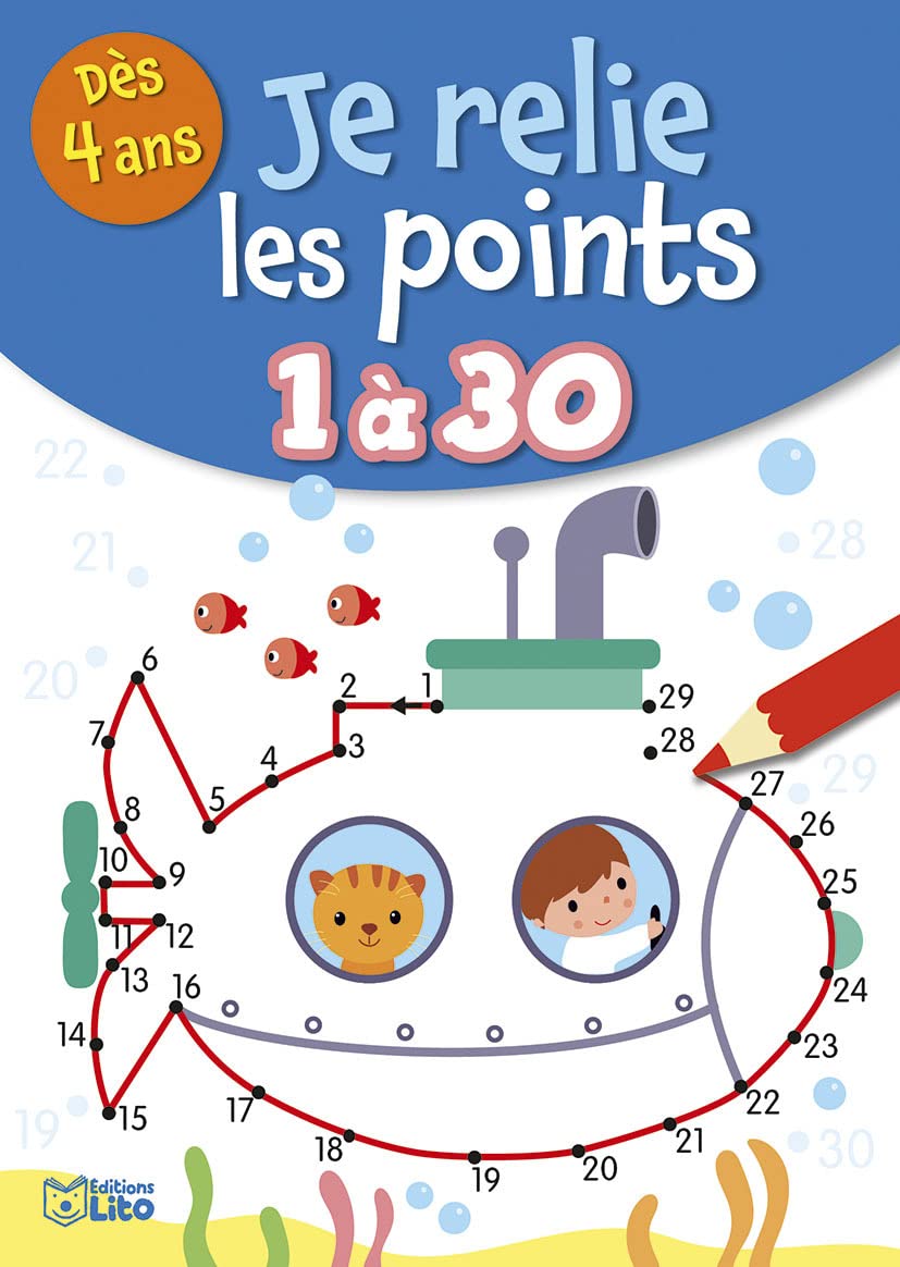 Je relie les points de 1 a 30 - Dès 4 ans Books