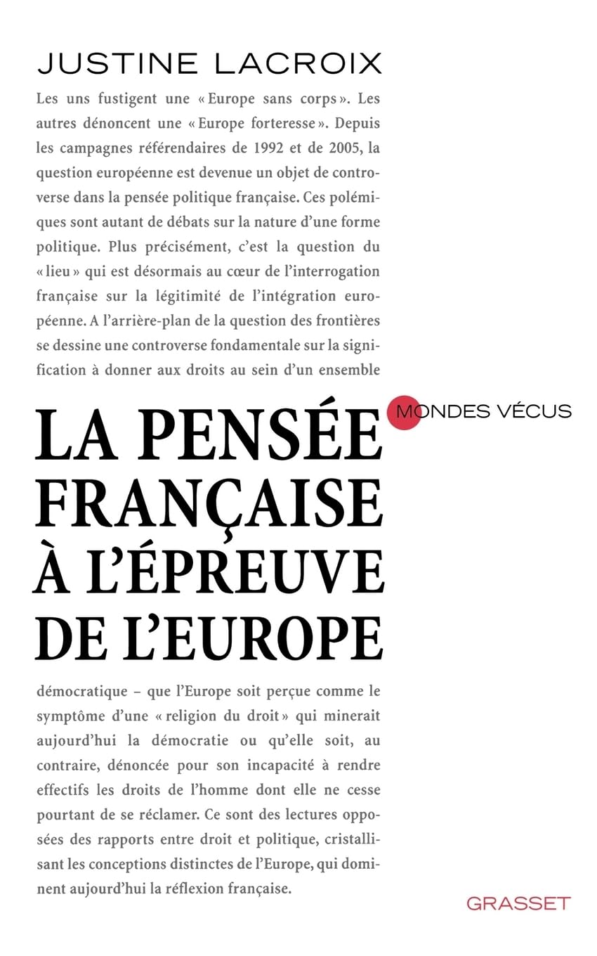 la pensée française à l'épreuve de l'europe book