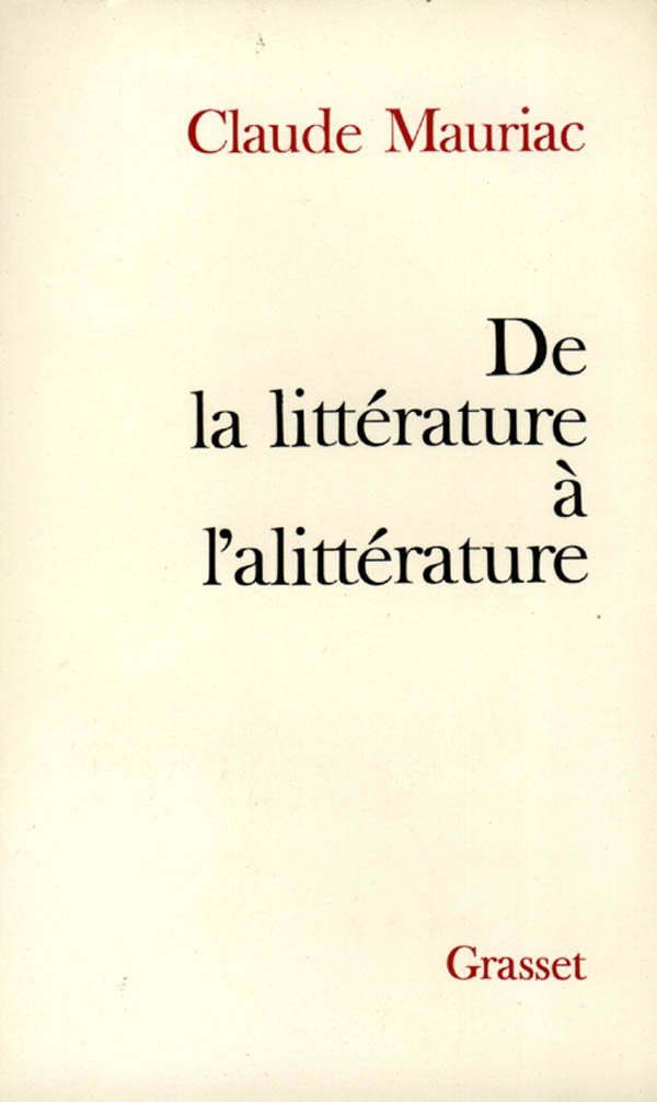 De la littérature à l'alittérature book