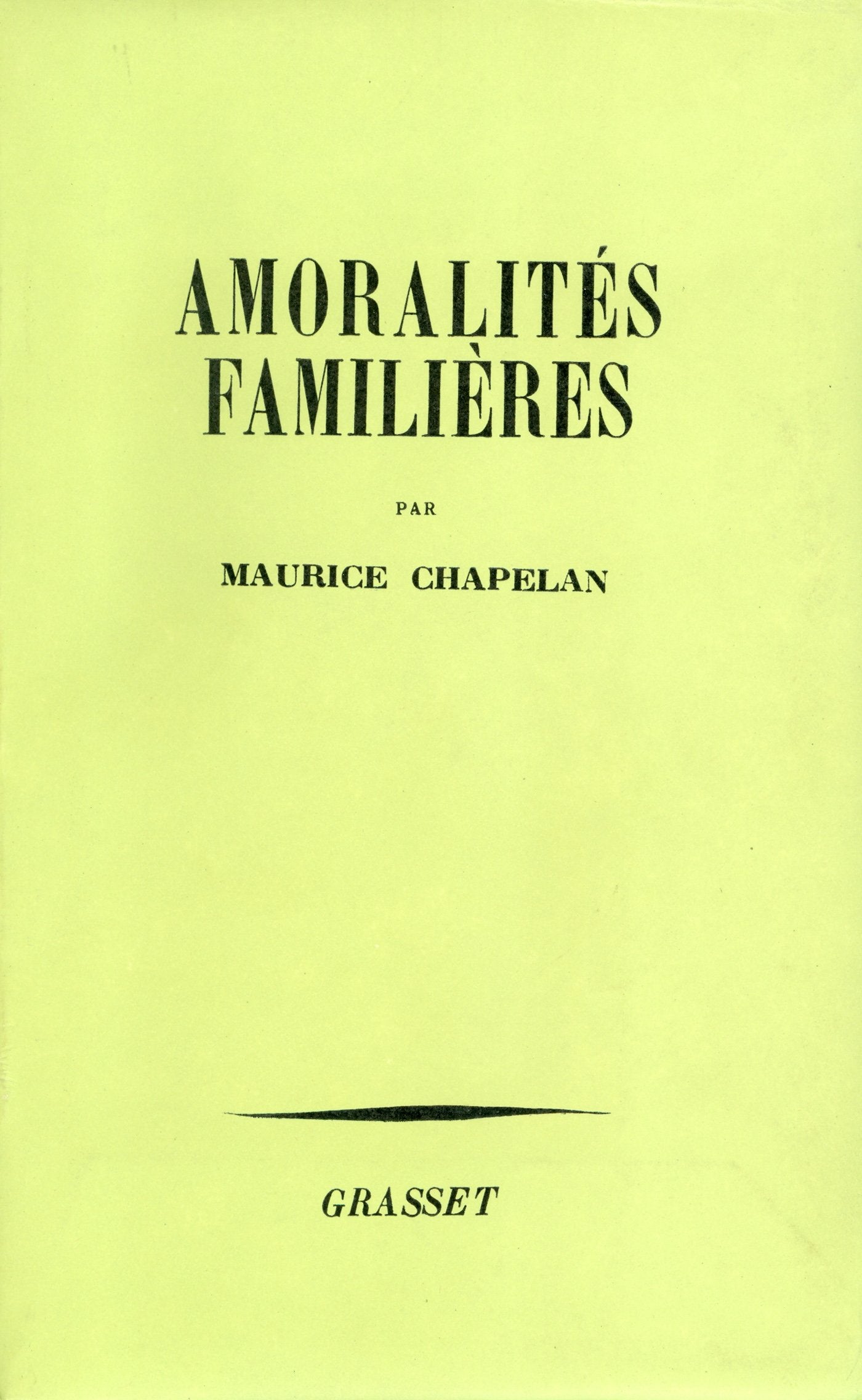 Amoralités familières book