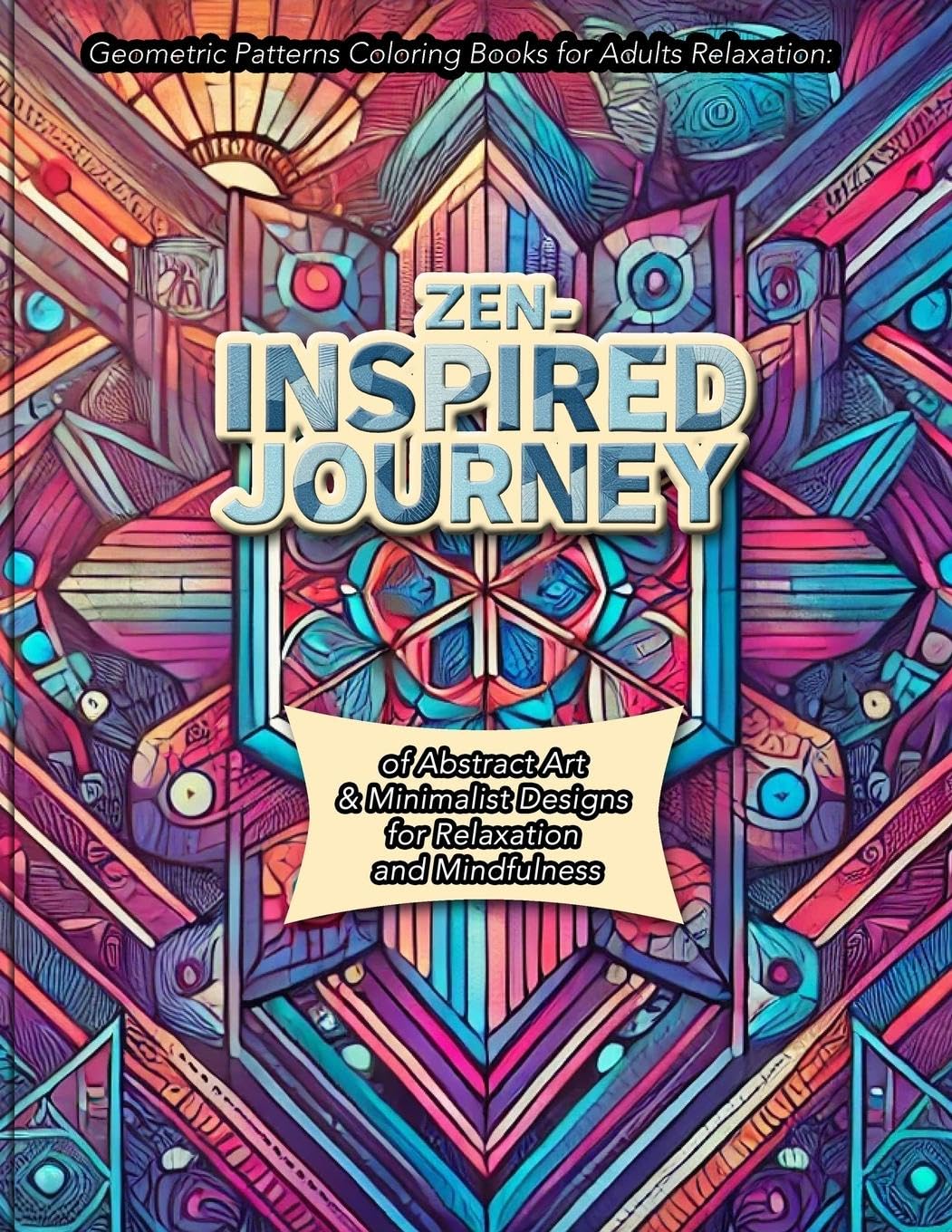 Geometric Patterns Coloring Books for Adults Relaxatiom Film, Art & Culture