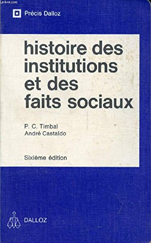 Histoire des institutions publiques et des faits sociaux Books