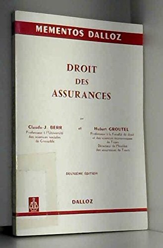 Droit des assurances (Mémentos Dalloz) book
