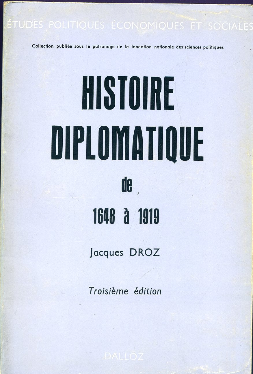 Histoire diplomatique de 1648 à 1919 book