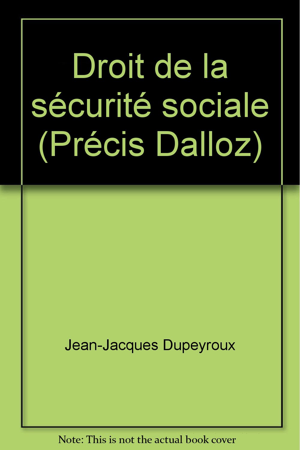 Droit de la sécurité sociale (Précis Dalloz) book